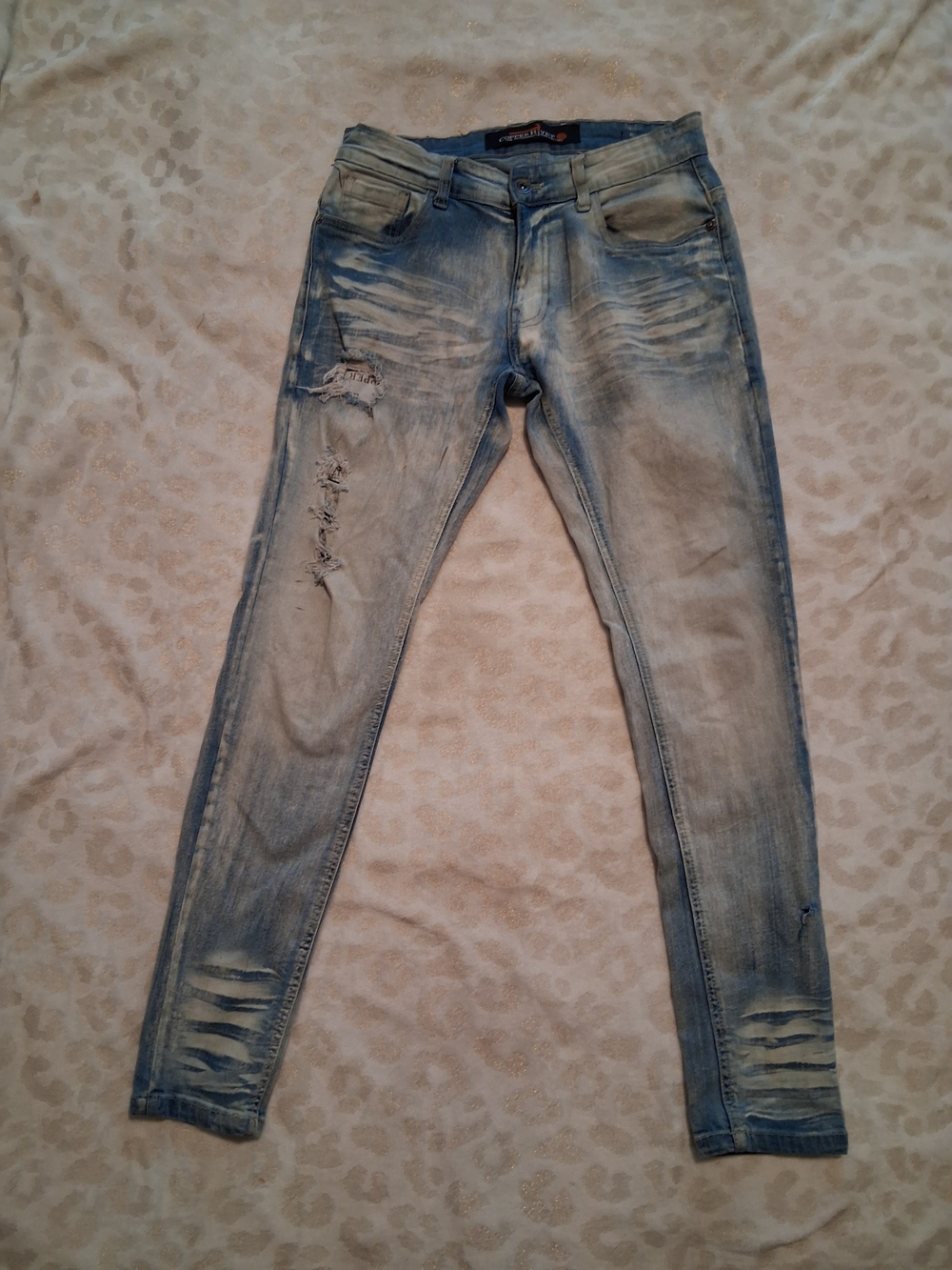 Slim Fit Distressed Light Blue Men’s Jeans